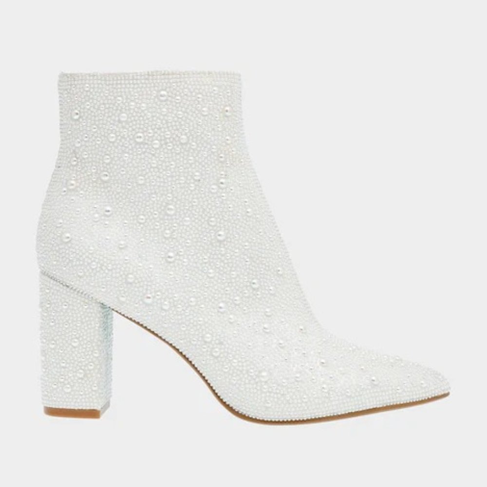 Betsey Johnson Cady Ivory Booties - New Women's 8.5 M